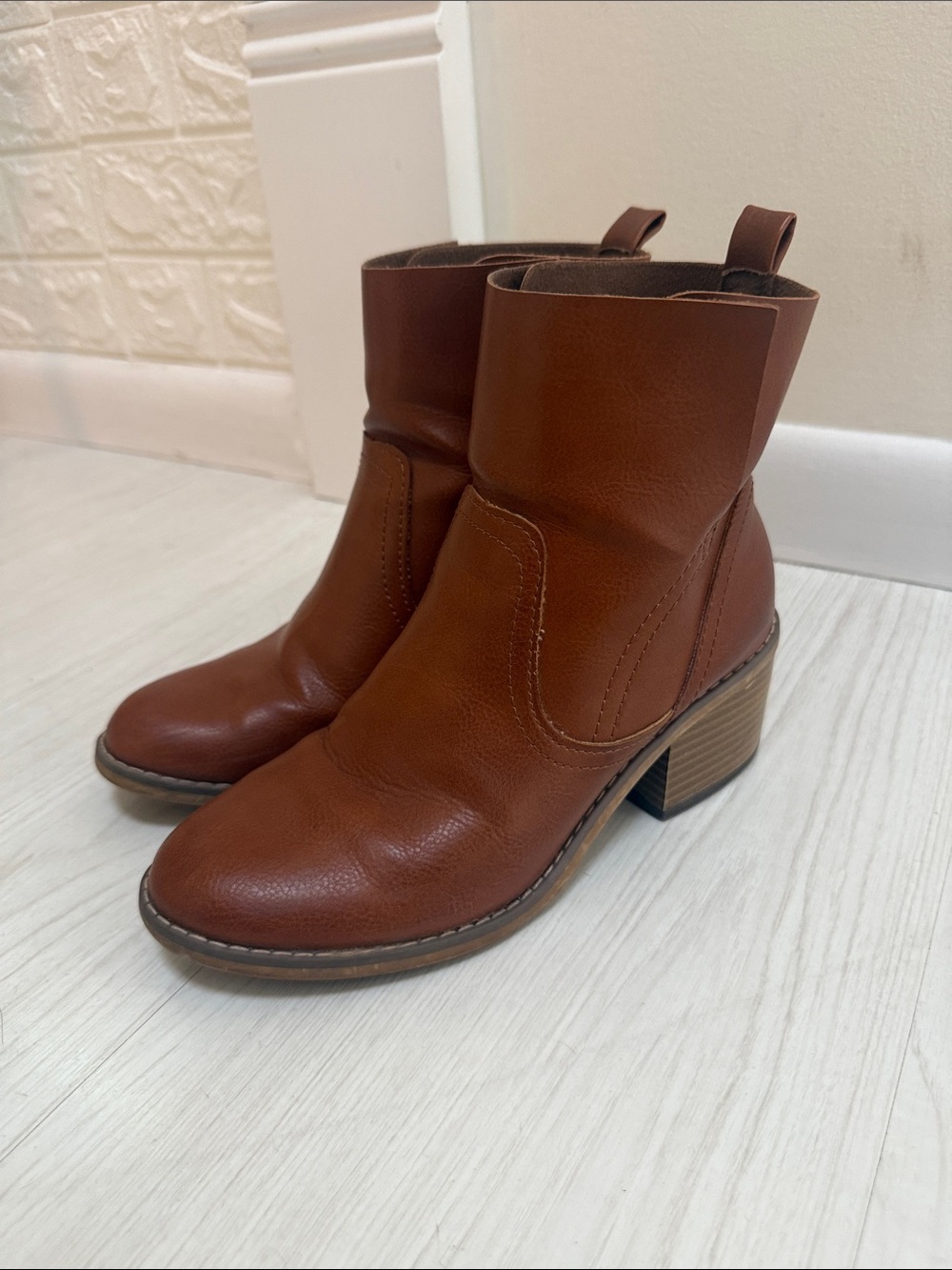 Mossimo Brown  Ankle Boot with Block Heel